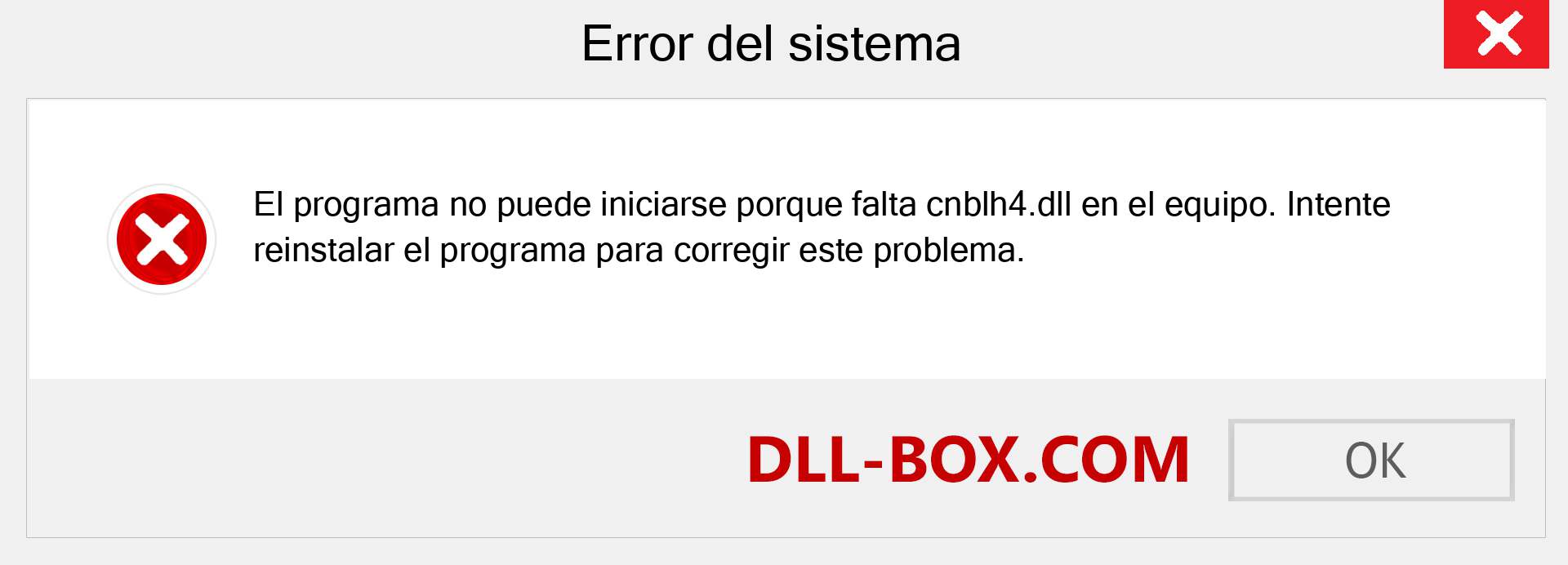 ¿Falta el archivo cnblh4.dll ?. Descargar para Windows 7, 8, 10 - Corregir cnblh4 dll Missing Error en Windows, fotos, imágenes